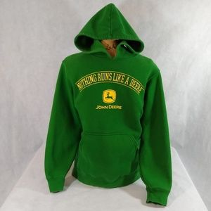 John Deere Youth Hoodie Size L 14 / 16 Green